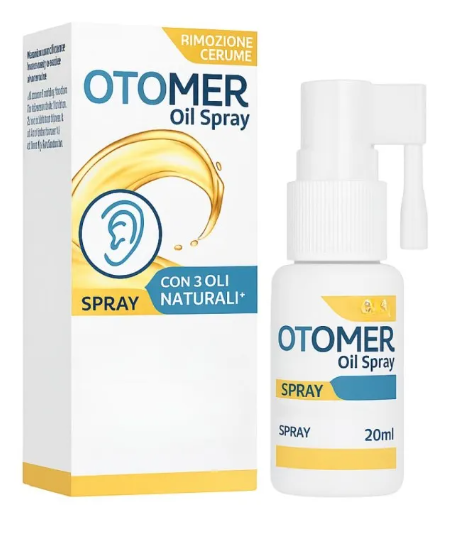 Otomer Oil Spray per Rimozione Sicura e Naturale del Cerume 20 ml
